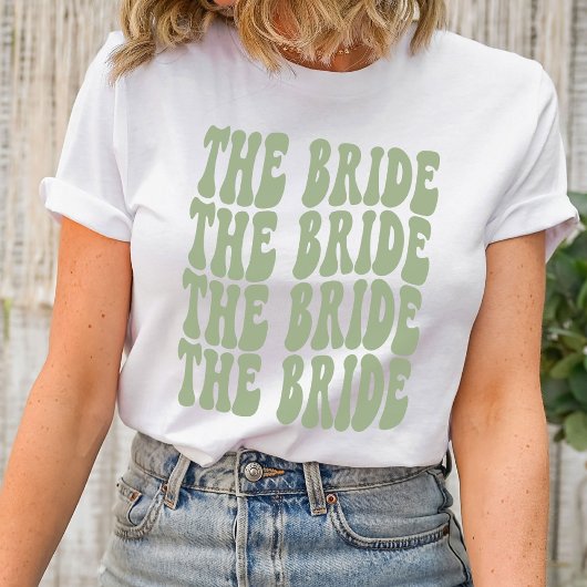 Bride Sage Green angepasstes Brautparty T-Shirt