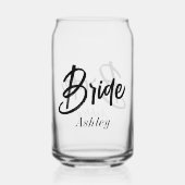 Bride Schwarz-weiß Script Wedding Dosenglas (Vorderseite)