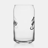 Bride Schwarz-weiß Script Wedding Dosenglas (Links)