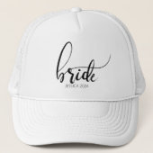 Bride Script Elegant Minimalistisch Name Trucker H Truckerkappe (Vorderseite)