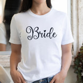 Bride Script Heart White Bachelorette T-Shirt
