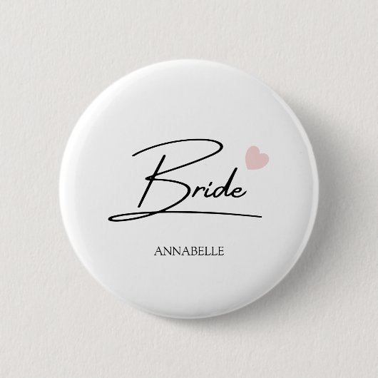 Bride Script Individuelle Name Button (Vorderseite)