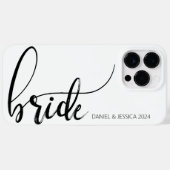 Bride Script Minimalistisch Schwarz-weiß iPhone Ca Case-Mate iPhone Hülle (Rückseite (Horizontal))