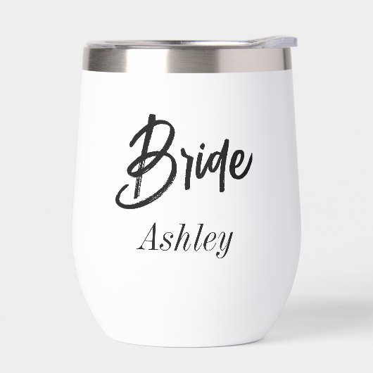 Bride Script Schwarz-weiß Wedding (Links)