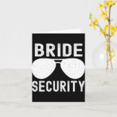 Bride Security Funny Wedding Junggeselinnen-Abschi Karte (Gelbe Blume)