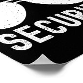 Bride Security Funny Wedding Junggeselinnen-Abschi Poster (Ecke)