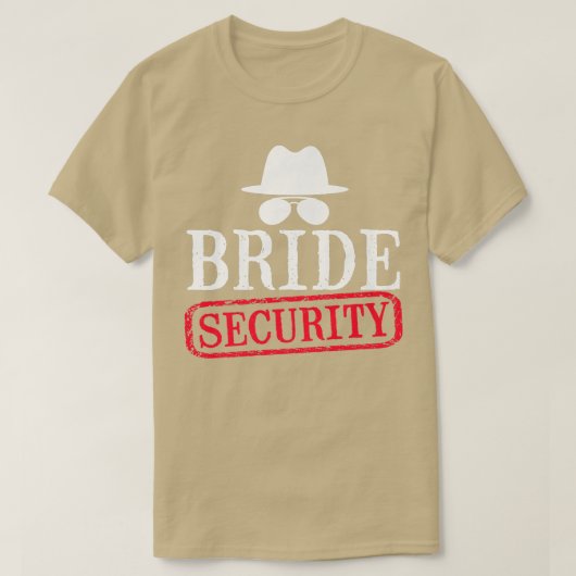 Bride Security Maid Of Honor Wedding Bachelorette  T-Shirt (Design vorne)