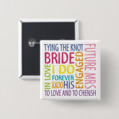 Bride Sentiments Wedding Button (Vorne & Hinten)