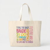 Bride Sentiments Wedding Jumbo Stoffbeutel (Vorne)