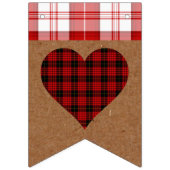 BRIDE Sie sagte ja Herbst Buffalo Kariertes Party Wimpelkette (Zweite Fahne)