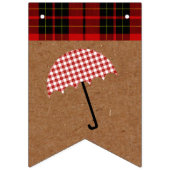 BRIDE Sie sagte ja Herbst Buffalo Kariertes Party Wimpelkette (Erste Fahne)