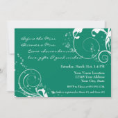 Bride Silhouette Wedding Dress Veil Bridal Einladu Einladung (Rückseite)