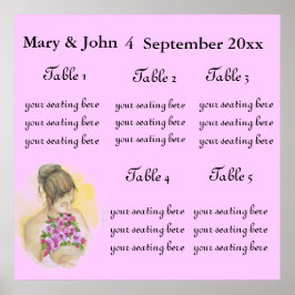 BRIDE-Sitzkarte. Poster