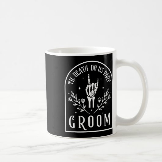 Bride Skeleton Gothic Halloween Verlobung Hochzeit Kaffeetasse (Rechts)