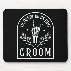Bride Skeleton Gothic Halloween Verlobung Hochzeit Mousepad