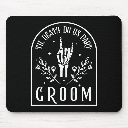 Bride Skeleton Gothic Halloween Verlobung Hochzeit Mousepad (Vorne)