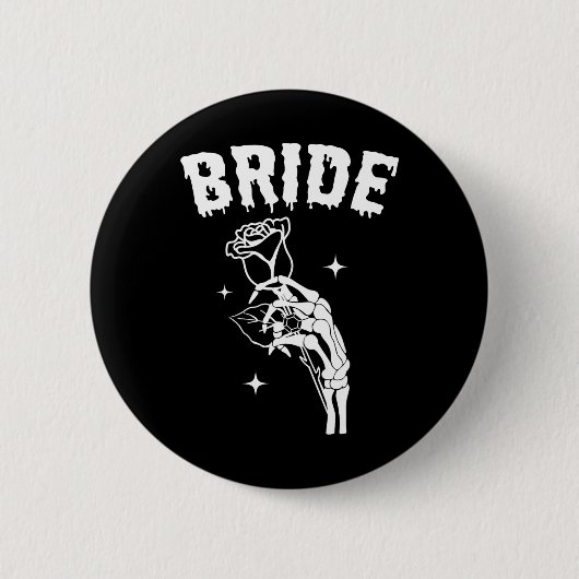 Bride Skeleton Hand Wedween Paare Matc Button (Vorderseite)