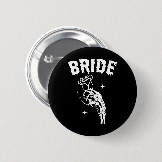 Bride Skeleton Hand Wedween Paare Matc Button (Vorne & Hinten)