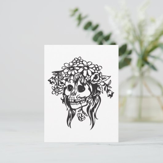Bride Skull Postkarte (Stehend Vorderseite)
