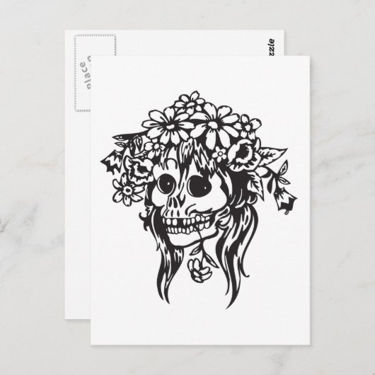 Bride Skull Postkarte (Vorne/Hinten)