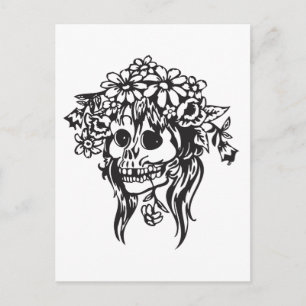 Bride Skull Postkarte