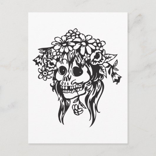 Bride Skull Postkarte (Vorderseite)