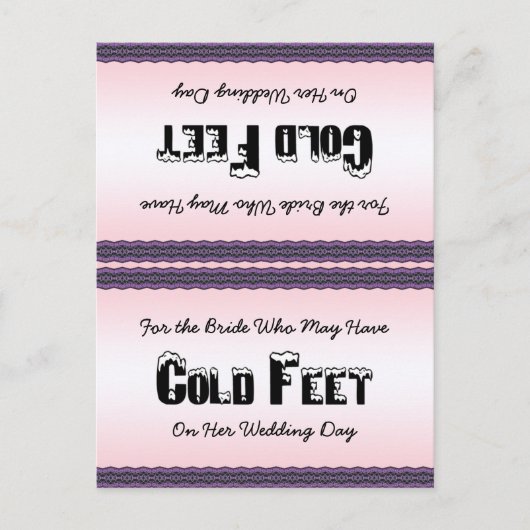 Bride Socks Cold Feet Postkarte (Vorderseite)