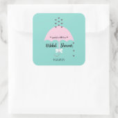Bride Sprinkle Ein kleines Liebe Brautparty Quadratischer Aufkleber (Tasche)
