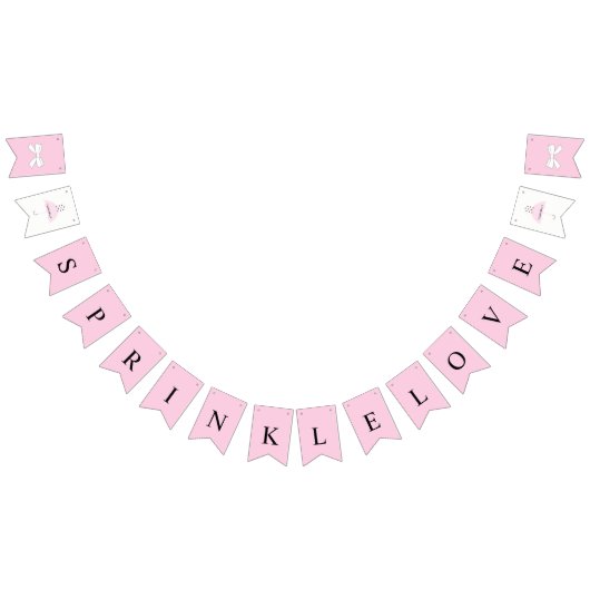 BRIDE Sprinkle Kleine Liebe Rosa Dusche Party Wimpelkette (Alle)