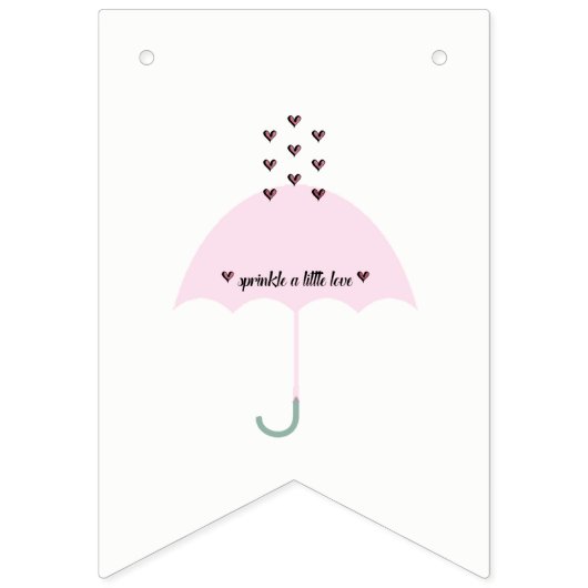 BRIDE Sprinkle Kleine Liebe Rosa Dusche Party Wimpelkette (Zweite Fahne)