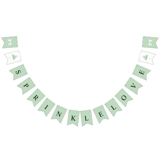 BRIDE Sprinkle Liebe Sage Green Brautparty Party Wimpelkette (Alle)