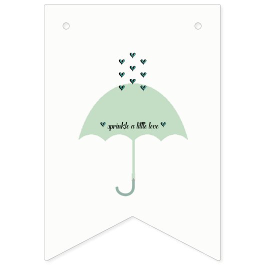 BRIDE Sprinkle Liebe Sage Green Brautparty Party Wimpelkette (Zweite Fahne)