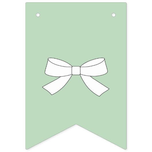 BRIDE Sprinkle Liebe Sage Green Brautparty Party Wimpelkette (Erste Fahne)