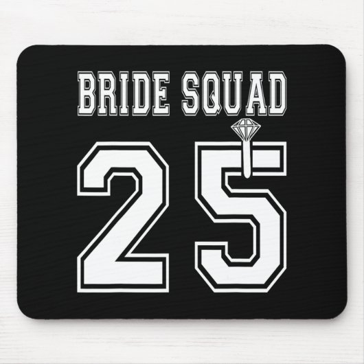 Bride Squad 2025 Brautparty Bachelorette Team Gr Mousepad (Vorne)