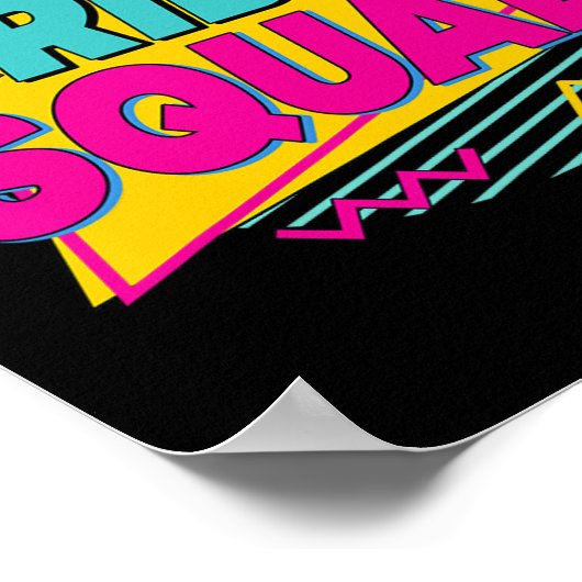 Bride Squad 90er Bach Crew Wüste Bachelorette Matc Poster (Ecke)