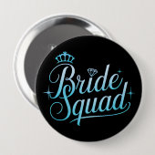 Bride Squad Bachelorette Bridesmaid Button (Vorne & Hinten)