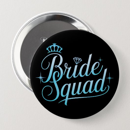 Bride Squad Bachelorette Bridesmaid Button (Vorne & Hinten)