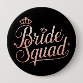 Bride Squad Bachelorette Bridesmaid Button (Vorderseite)