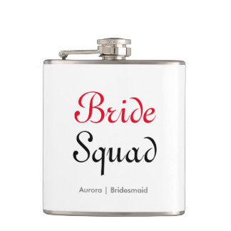 Bride Squad Bachelorette Bridesmaid Personalisiert Flachmann