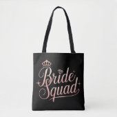 Bride Squad Bachelorette Bridesmaid Tasche (Vorderseite)