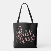Bride Squad Bachelorette Bridesmaid Tasche (Rückseite)