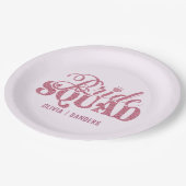 Bride Squad Bachelorette party Pappteller (Schrägansicht)