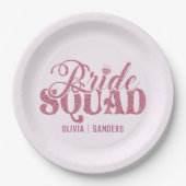 Bride Squad Bachelorette party Pappteller (Vorderseite)
