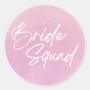Bride Squad Bachelorette Runder Aufkleber