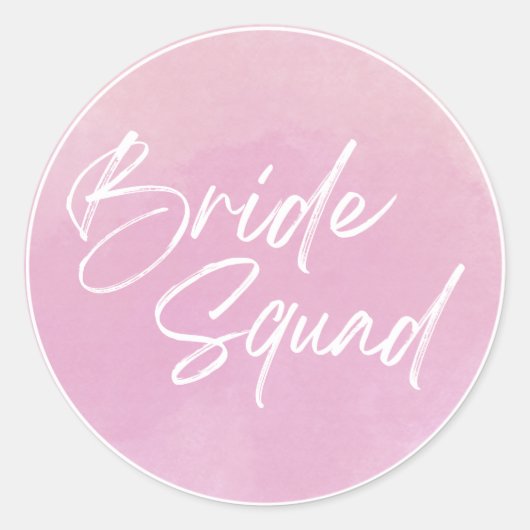 Bride Squad Bachelorette Runder Aufkleber (Vorderseite)