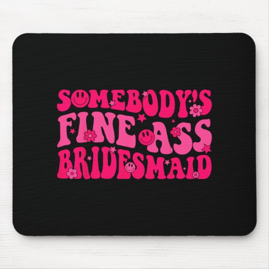 Bride Squad Brautparty Groovy Bachel Mousepad (Vorne)