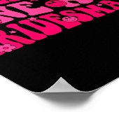 Bride Squad Brautparty Groovy Bachel Poster (Ecke)
