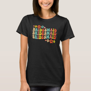 Bride Squad Brautparty Groovy Bachel T-Shirt