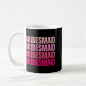Bride Squad Bride Bride I Crew Pink Bachelorette Kaffeetasse (Links)