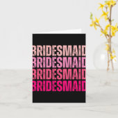 Bride Squad Bride Bride I Crew Pink Bachelorette Karte (Gelbe Blume)